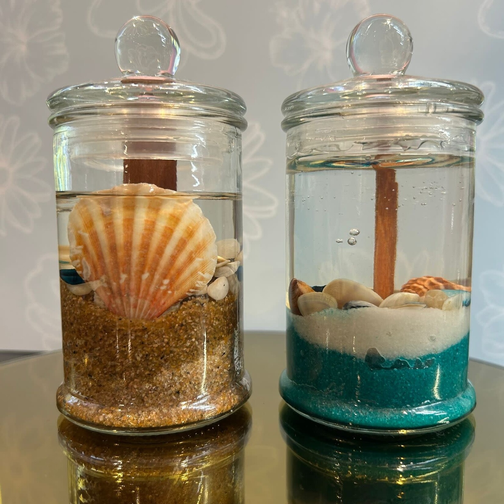 Candle Time Ocean Serenity Woodwick- Aqua Medium