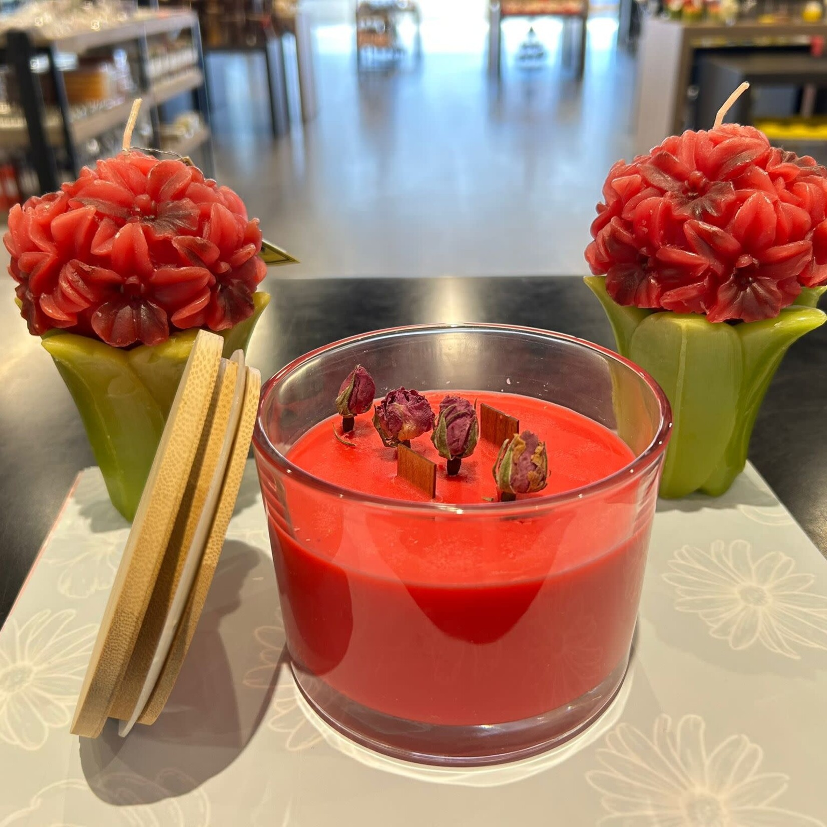 Candle Time Sandalwood Rose- Soy Wax & Two Wood Wicks Candle