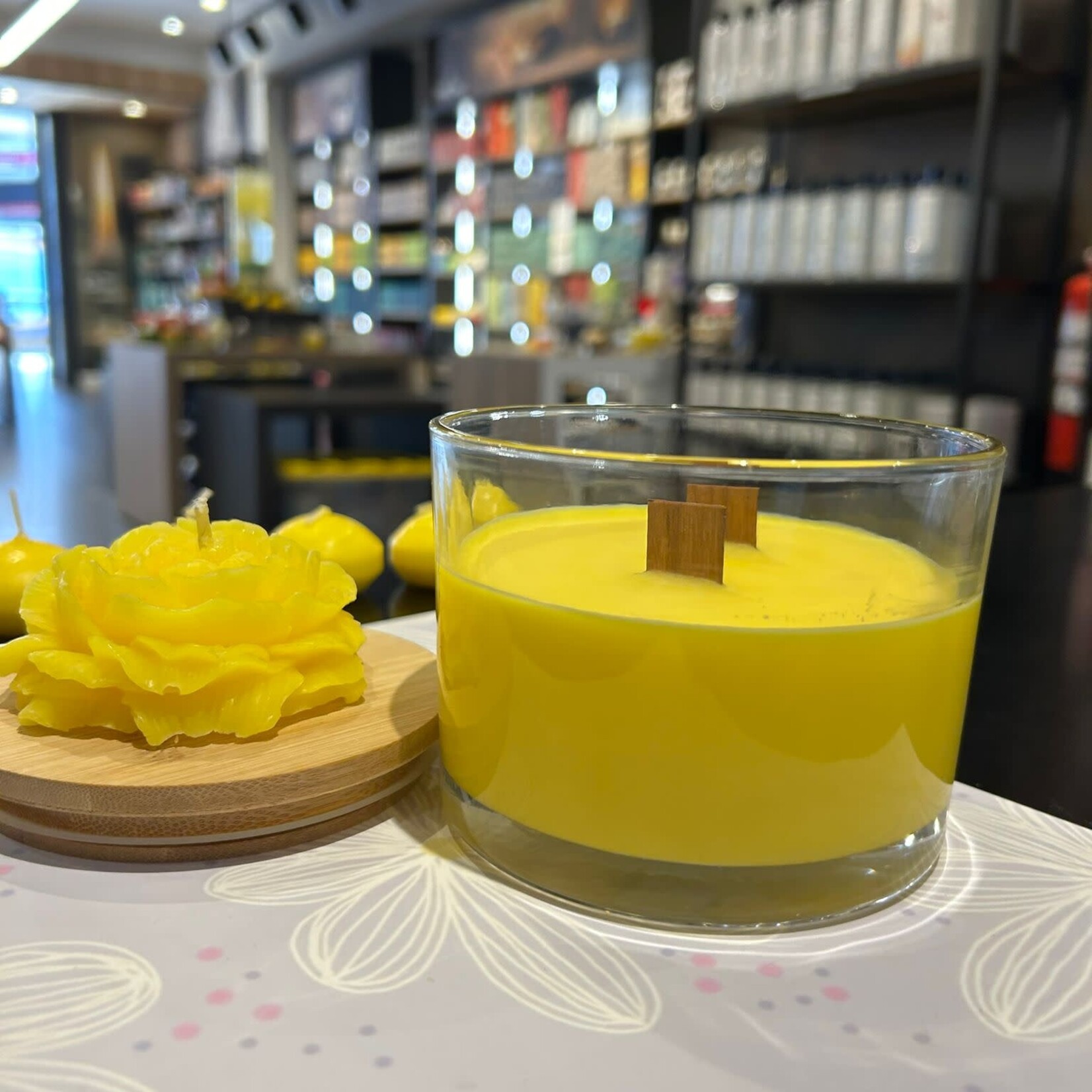 Candle Time Jasmin - Soy Wax & Two Wood Wicks Candle