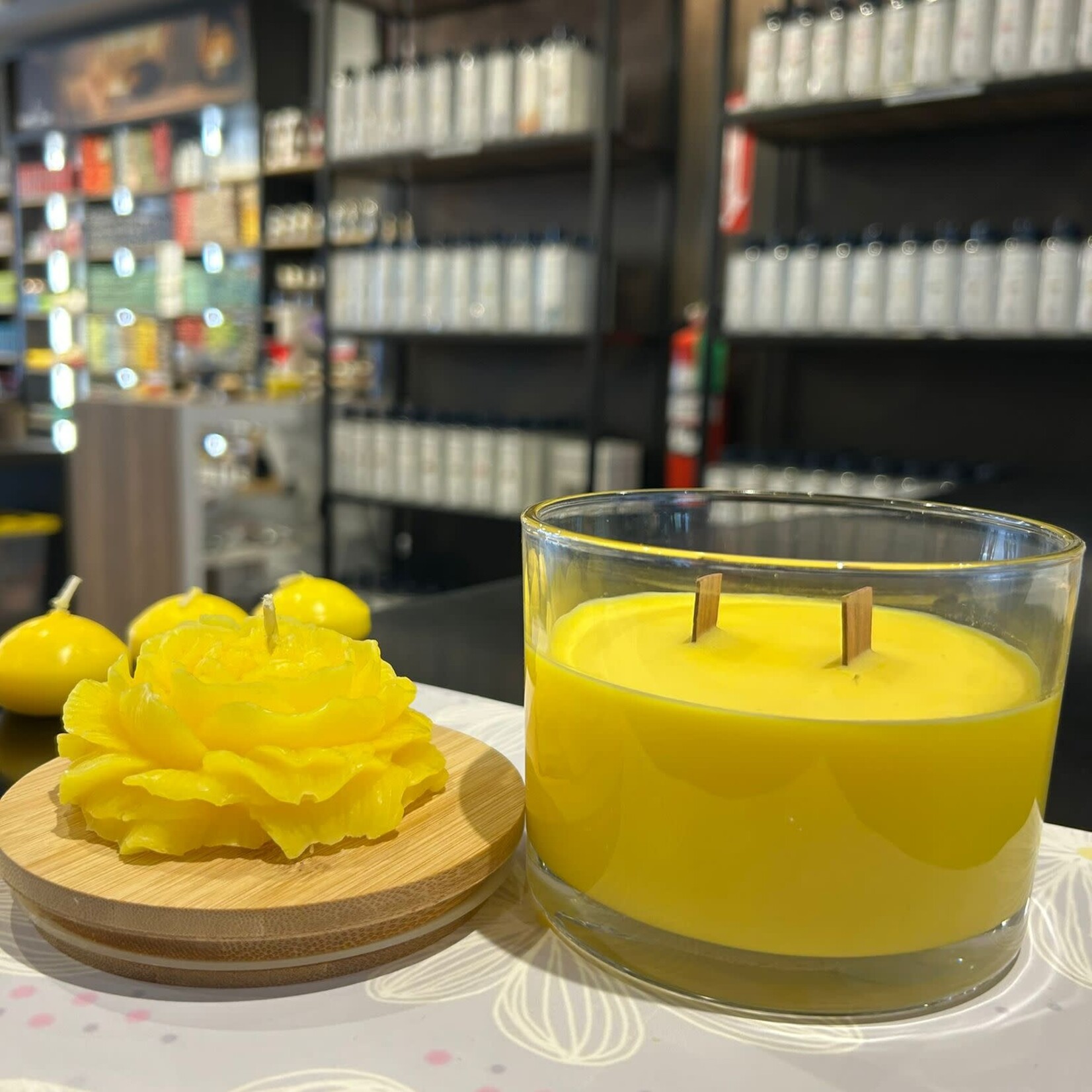 Candle Time Jasmin - Soy Wax & Two Wood Wicks Candle