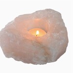 Faire Rose Quartz Cluster Candle Holder