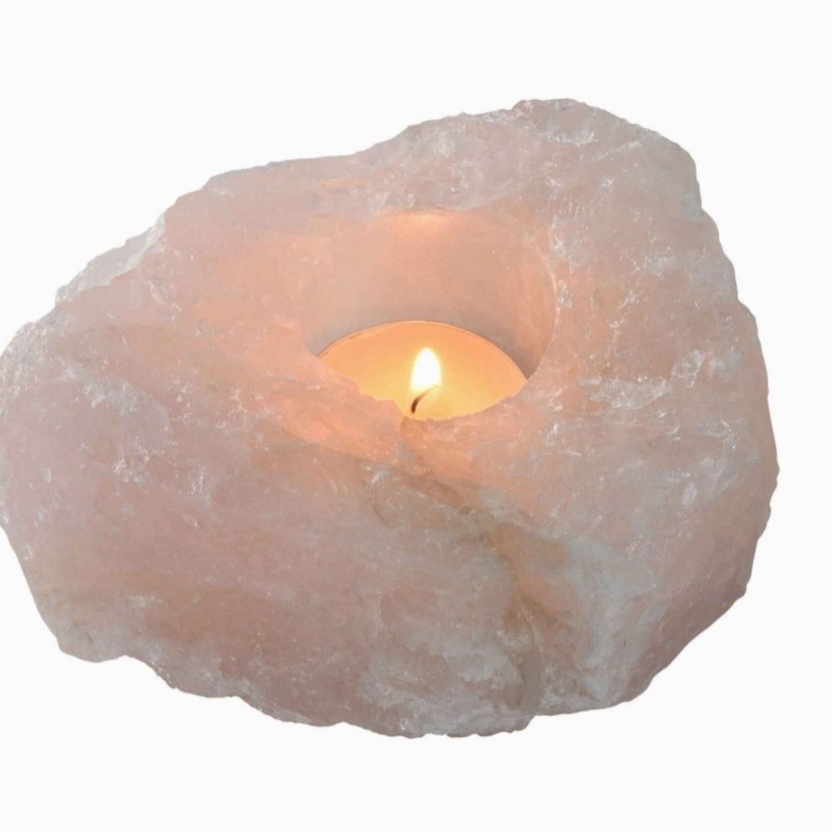 Faire Rose Quartz Cluster Candle Holder