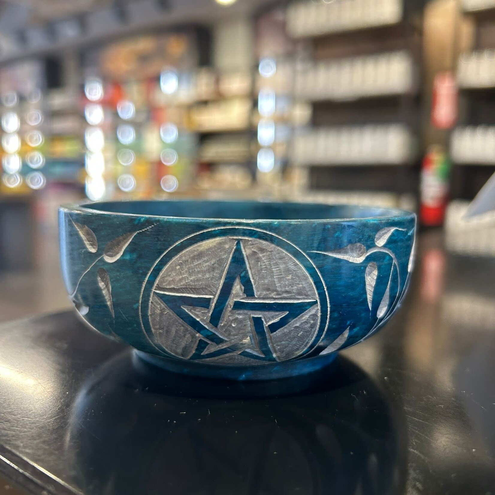 Faire Penta Hand Carved Stone Smudge Bowl