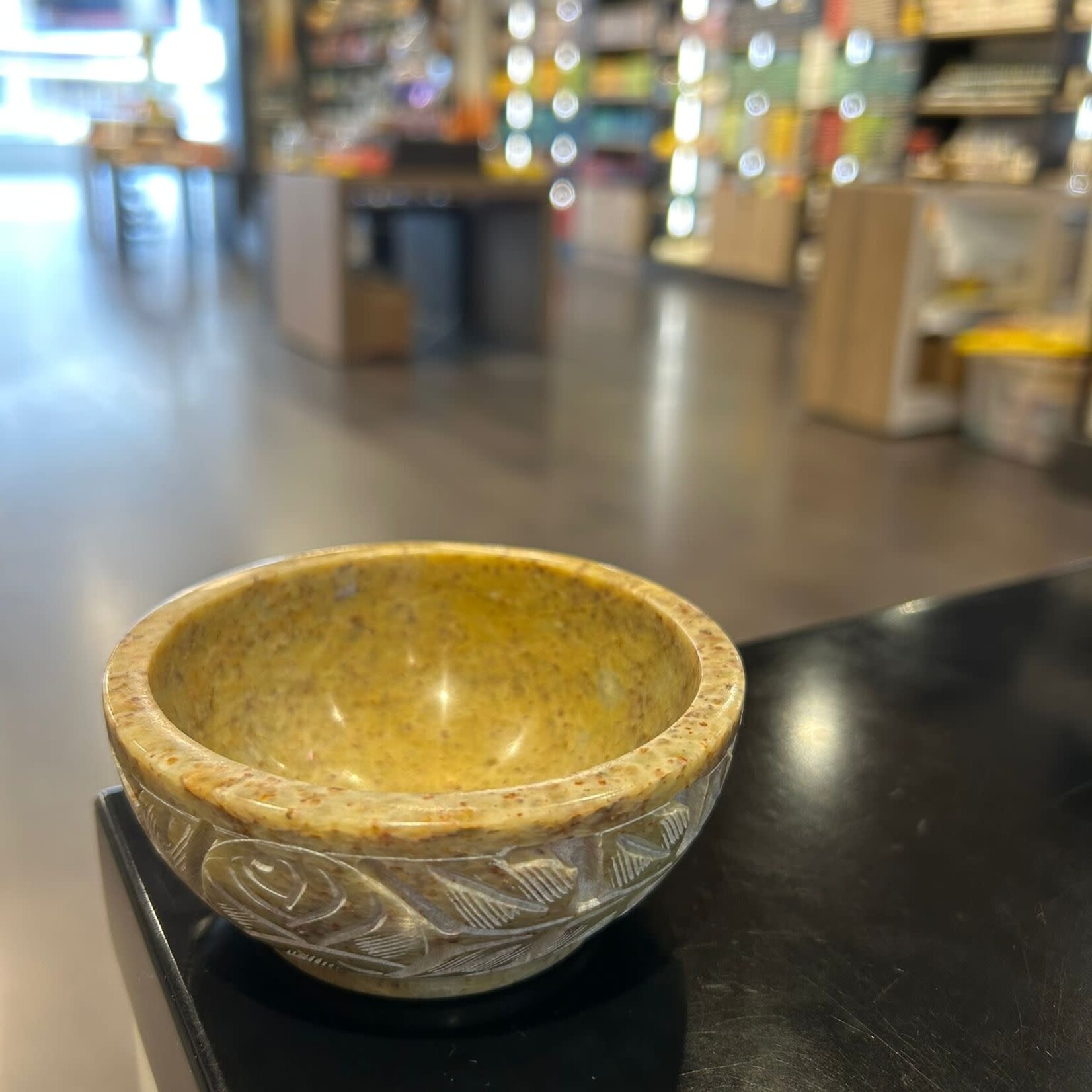 Faire Natural Hand Carved Stone Smudge Bowl