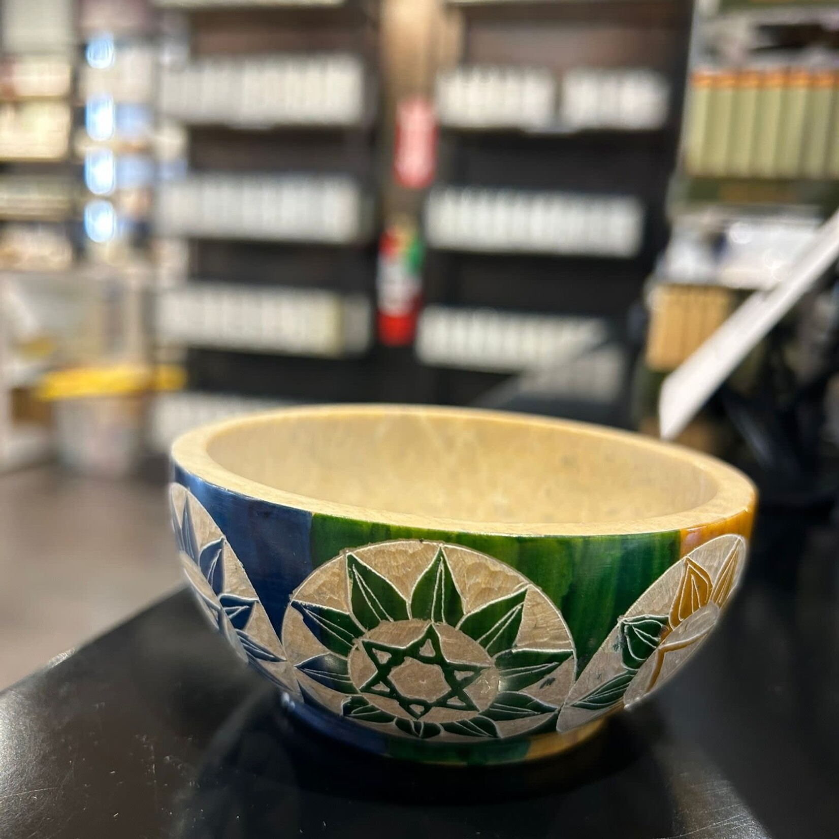 Faire Hand Carved Stone Smudge Chakra Bowl