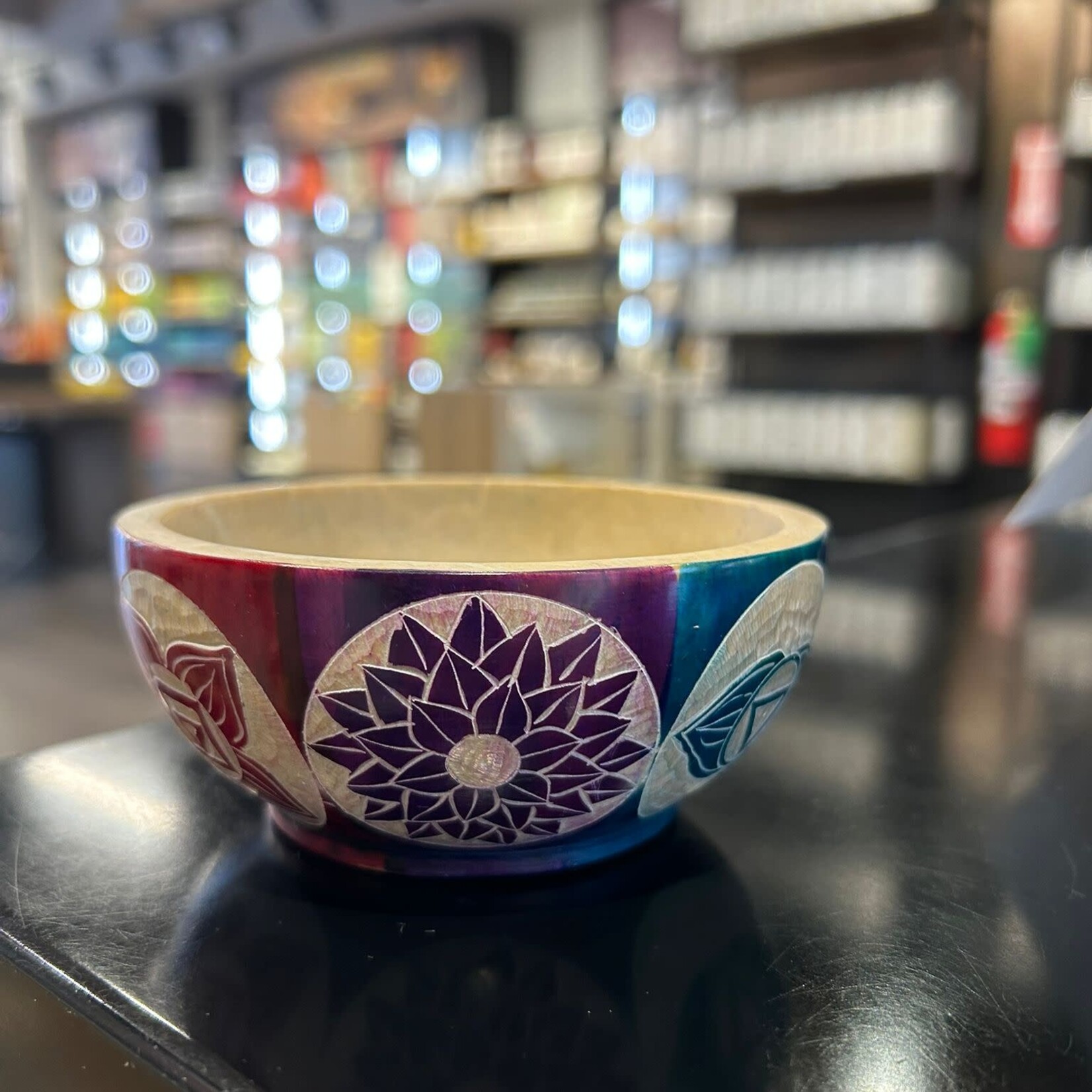 Faire Hand Carved Stone Smudge Chakra Bowl