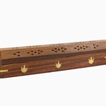 Faire Hand Carved Wooden Incense Burner Box - Lea