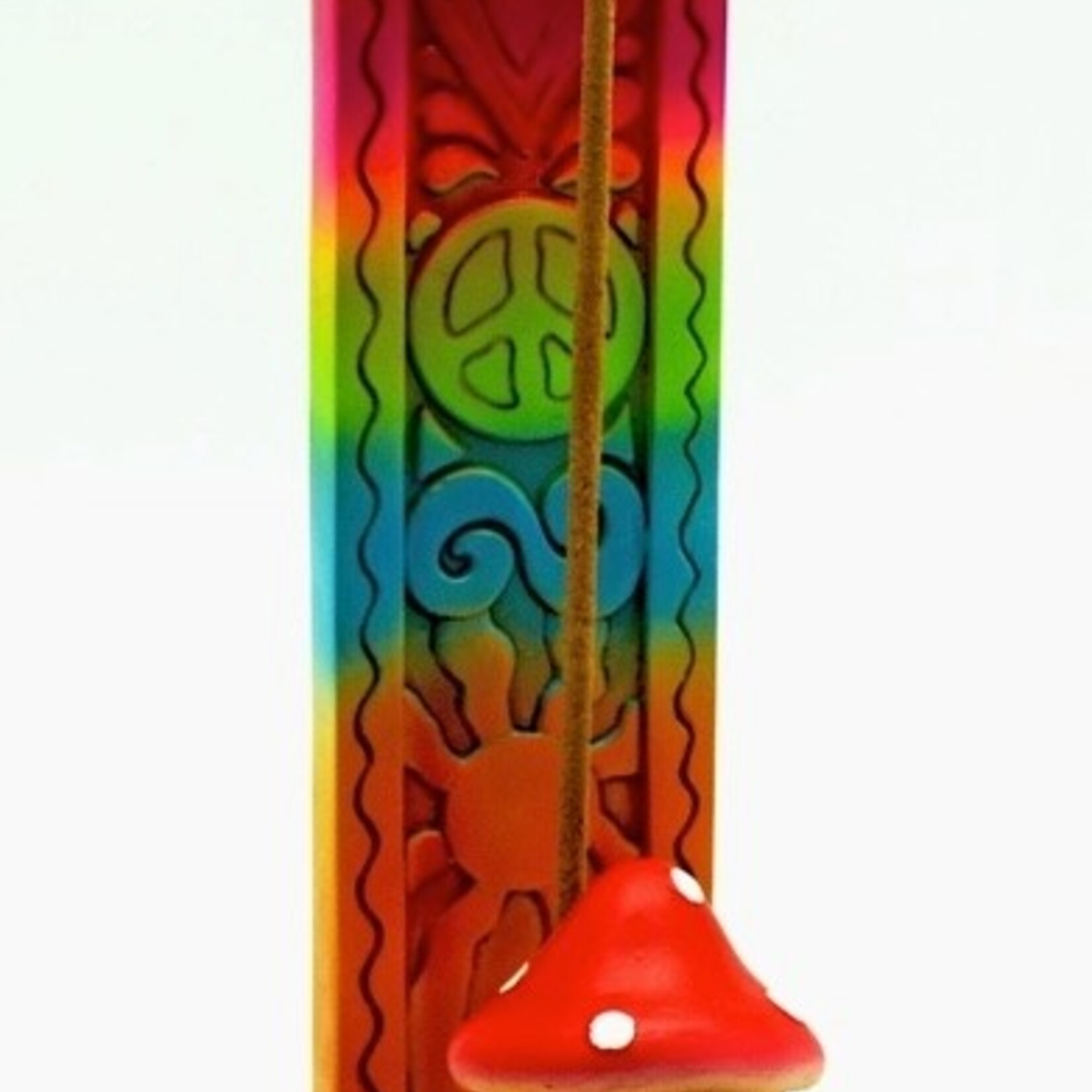 FANTASY GIFTS Standing Mushroom Incense Burner With Chakra Color
