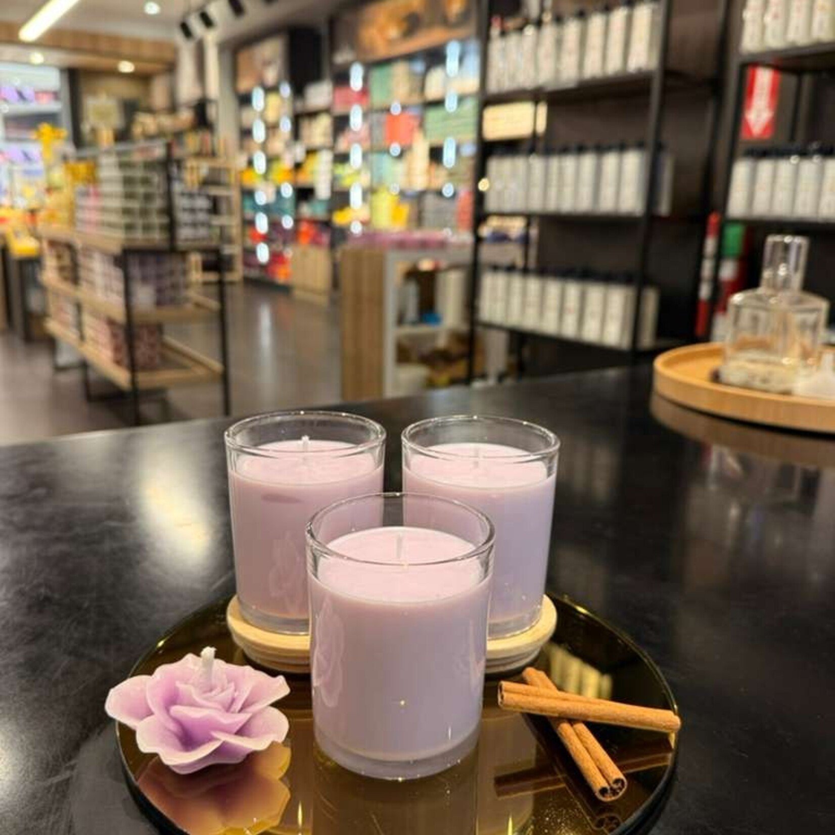 AppleCinnamon - Medium Soft Mauve Candle 10z
