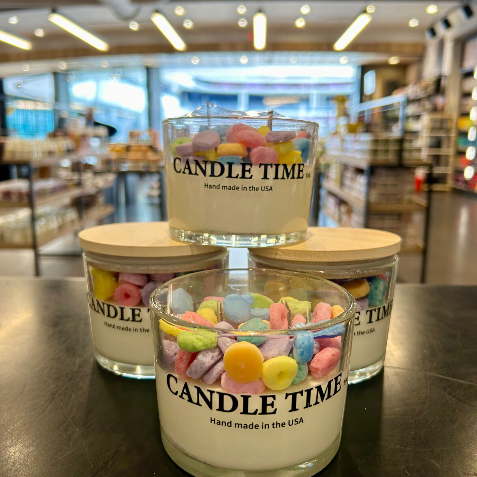 Candle Time Fruit Loops Cereal Candle-Soy Wax