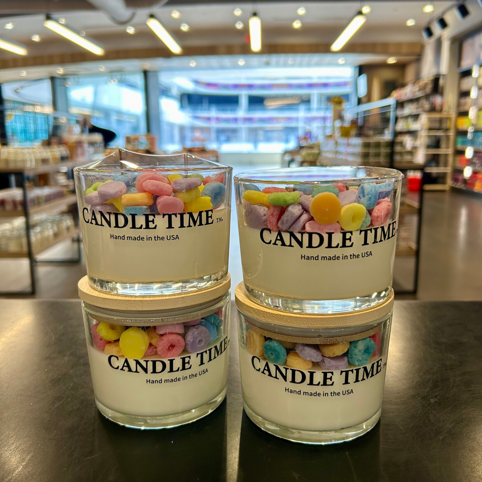Candle Time Fruit Loops Cereal Candle-Soy Wax