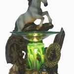 Faire White Horse Poly Resin