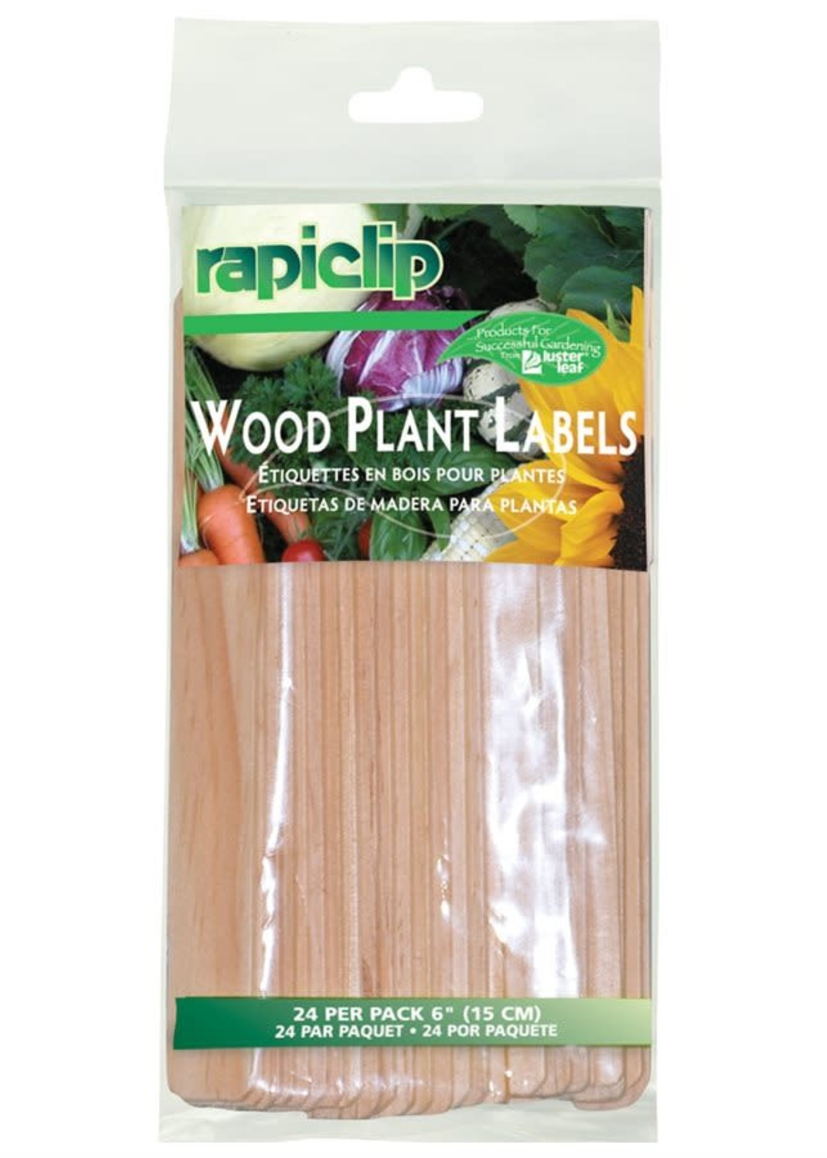 Rapiclip 6 in Wood Plant Labels - 24 Pk