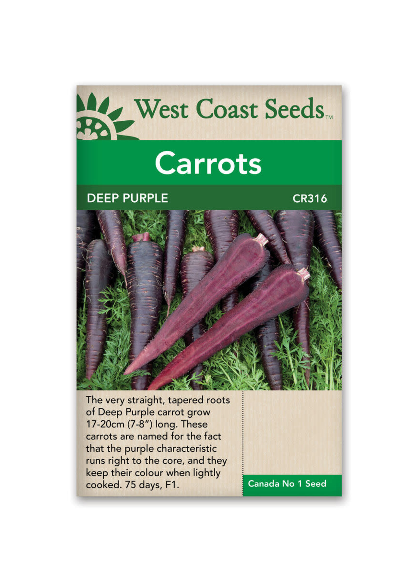 West Coast Seeds Deep Purple Carrots (Coated)