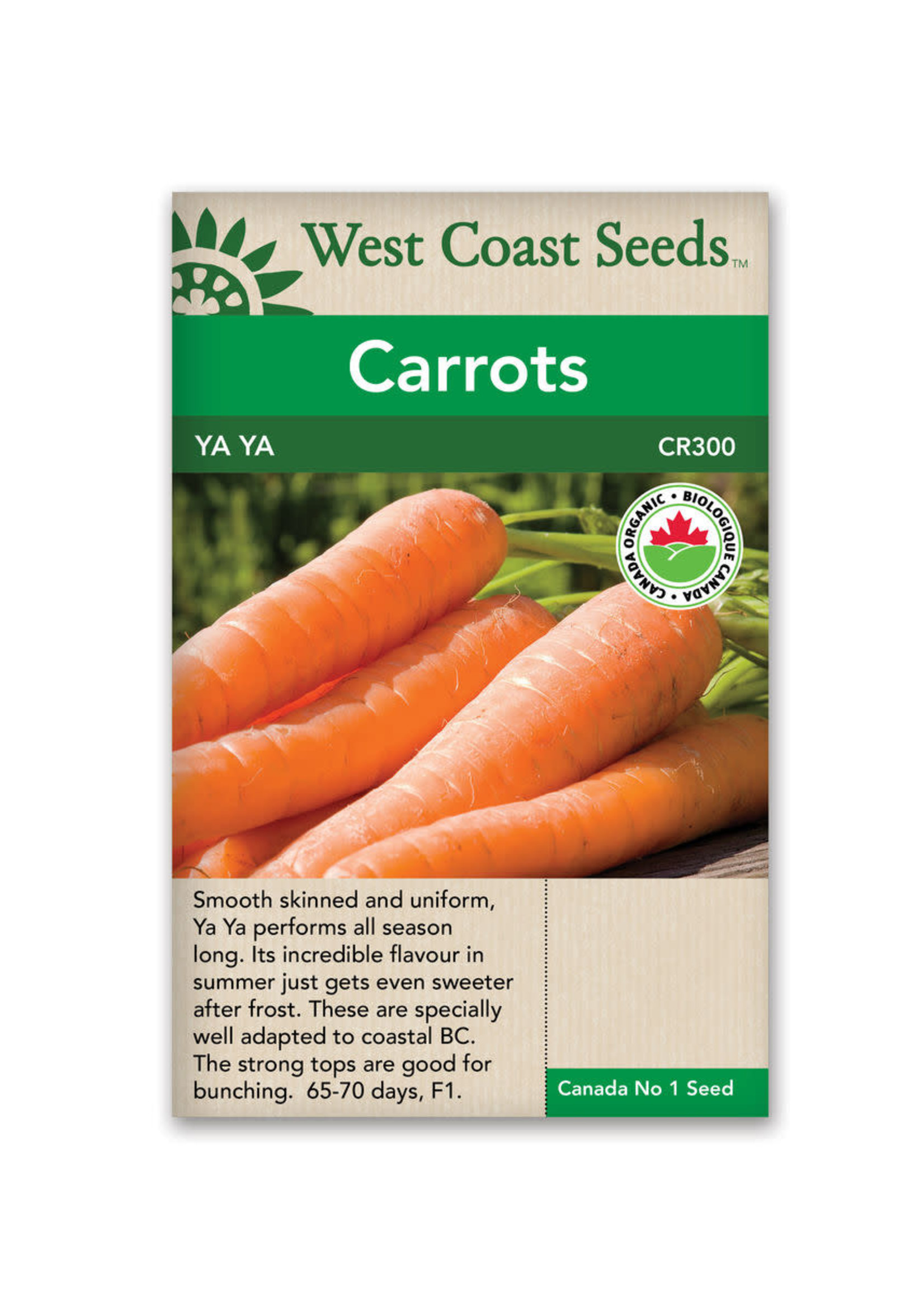 West Coast Seeds Ya Ya Carrots Certified Organic (Coated)