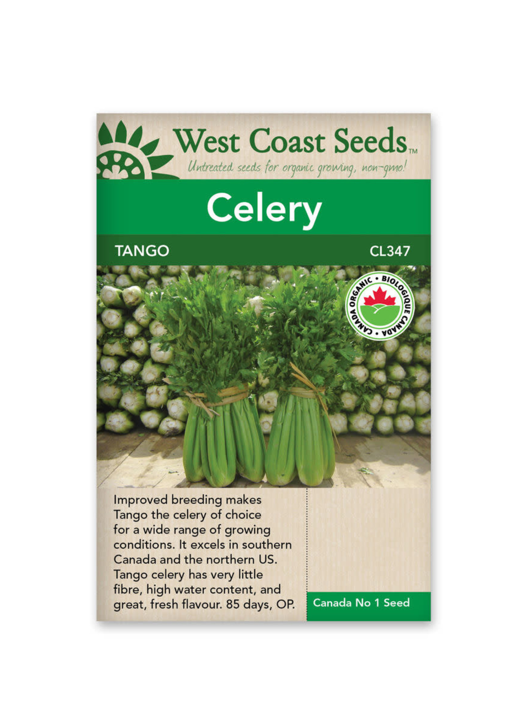 West Coast Seeds Tango Celery Certified Organic (Coated)
