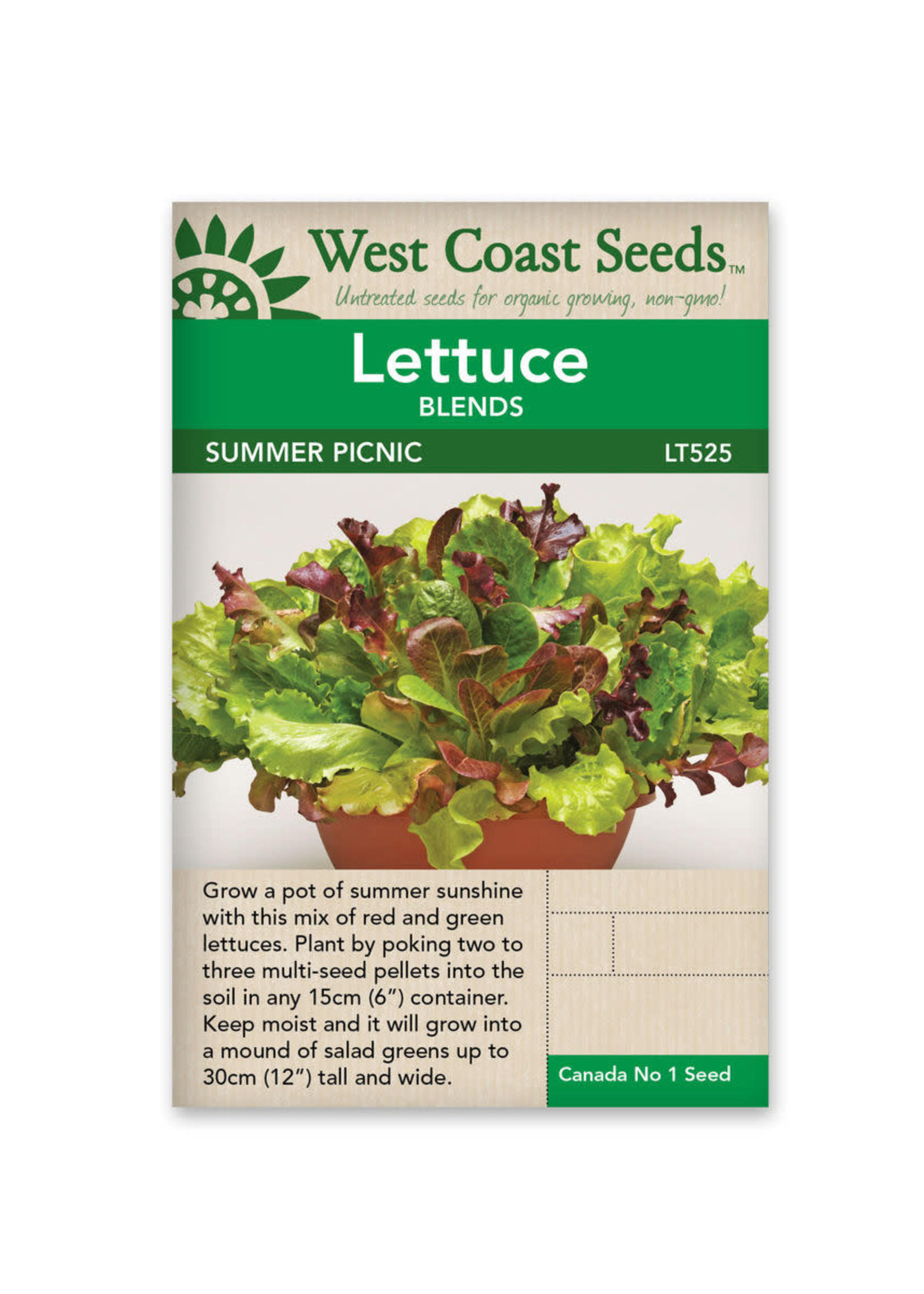 West Coast Seeds Summer Picnic Lettuce Blend (Pelleted)