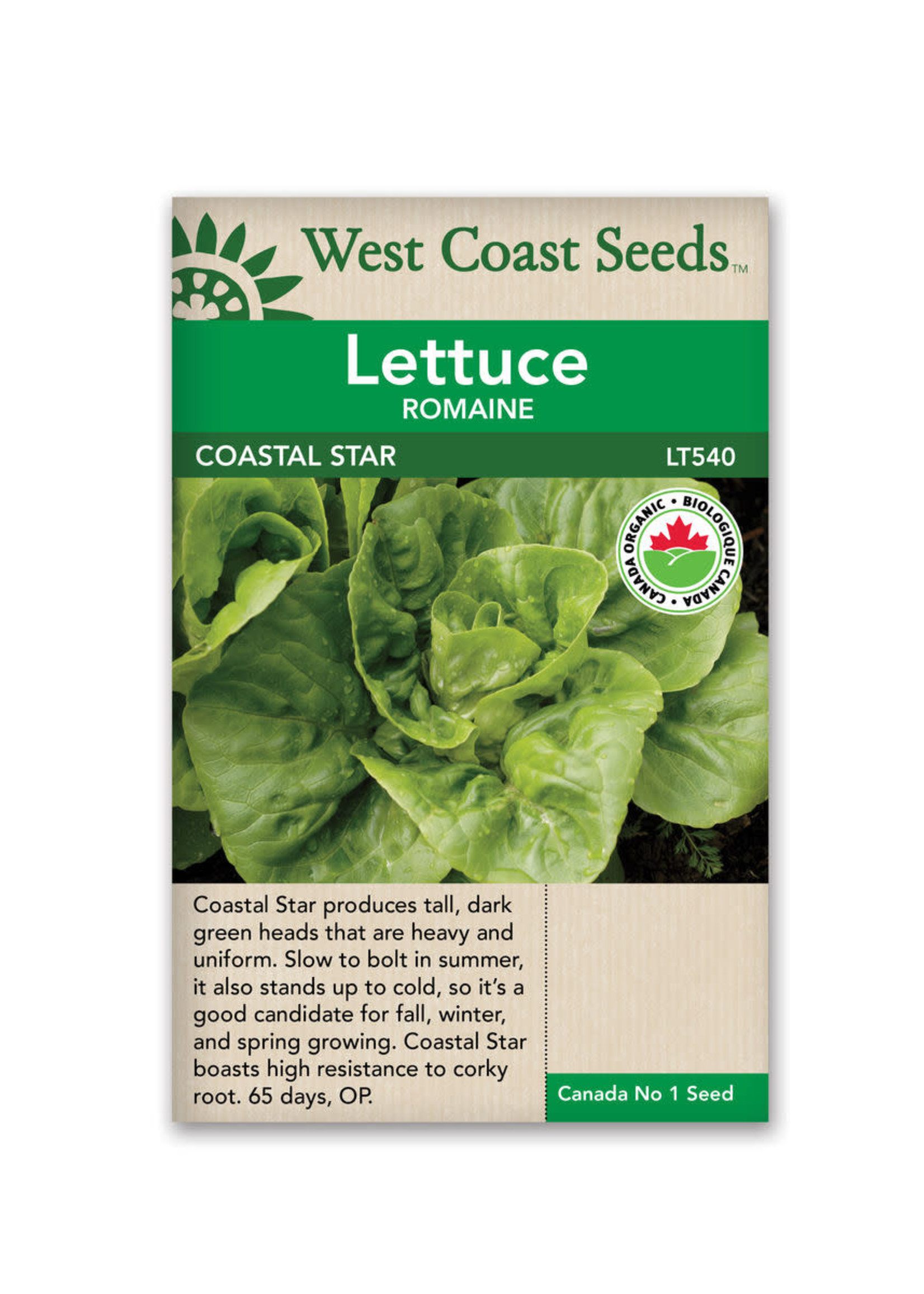 West Coast Seeds Coastal Star Lettuce Certified Organic
