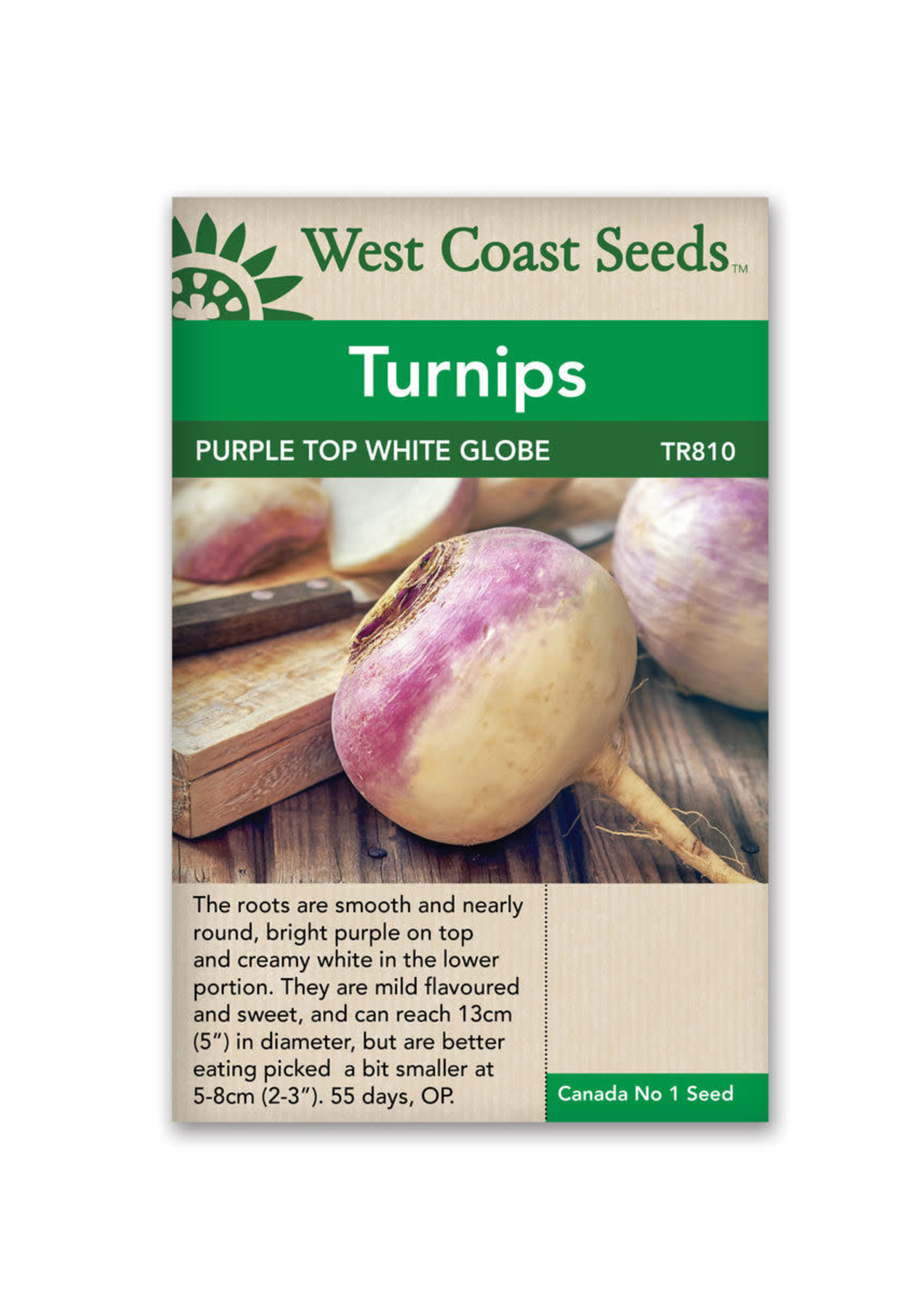 West Coast Seeds Purple Top White Globe Turnip