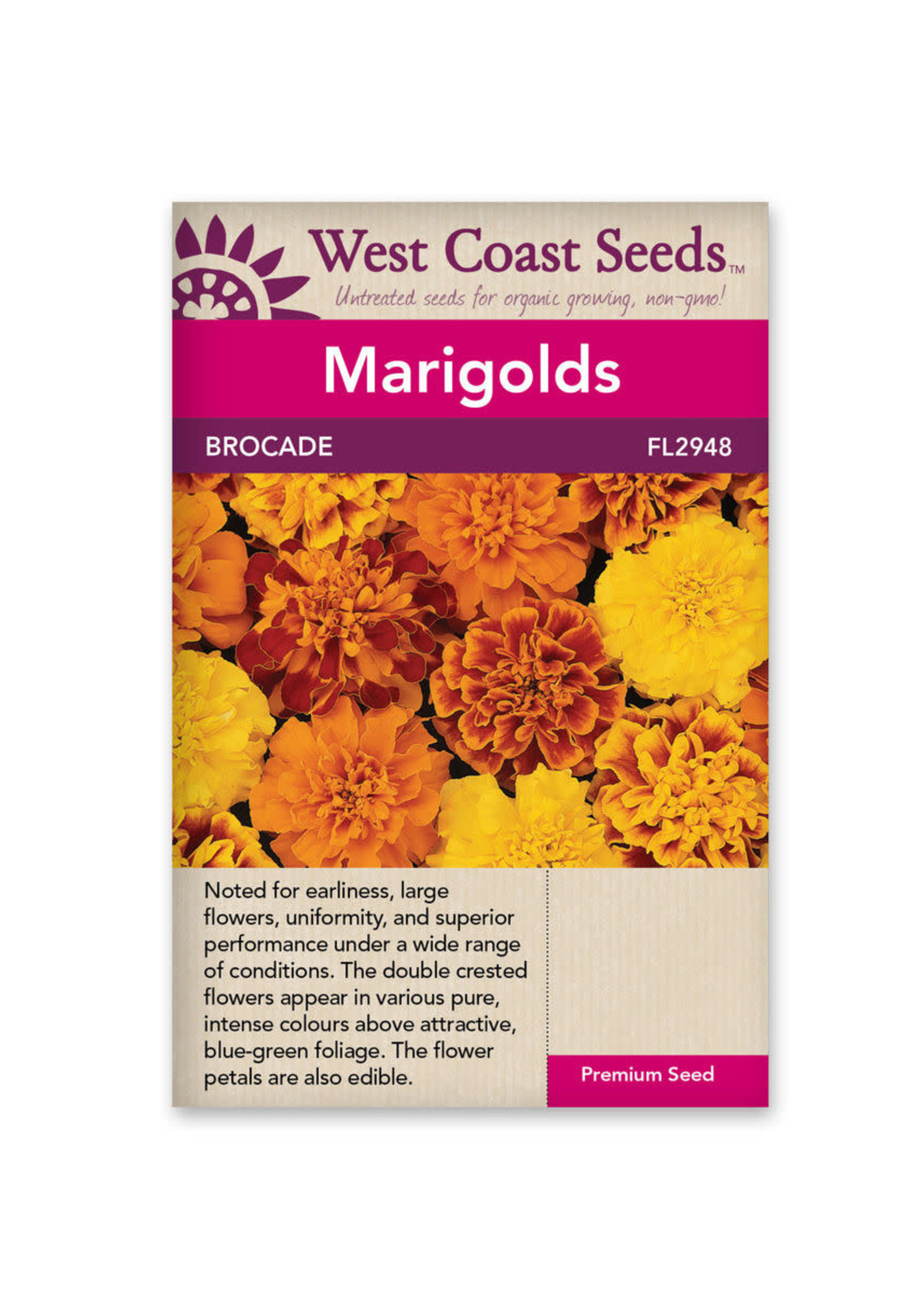West Coast Seeds Brocade Marigold