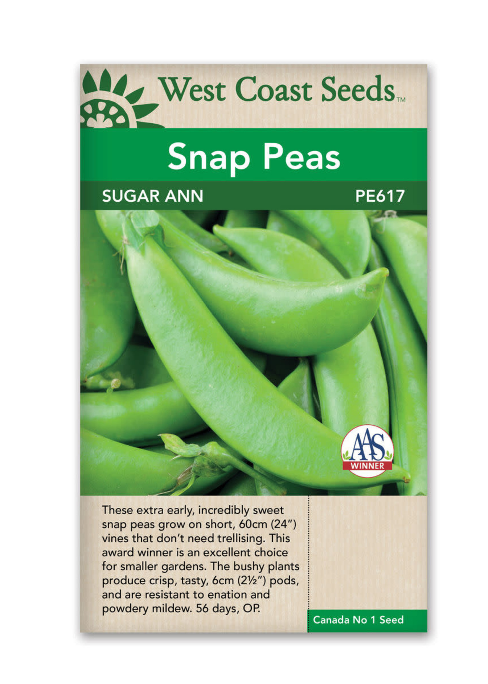 West Coast Seeds Sugar Ann Pea