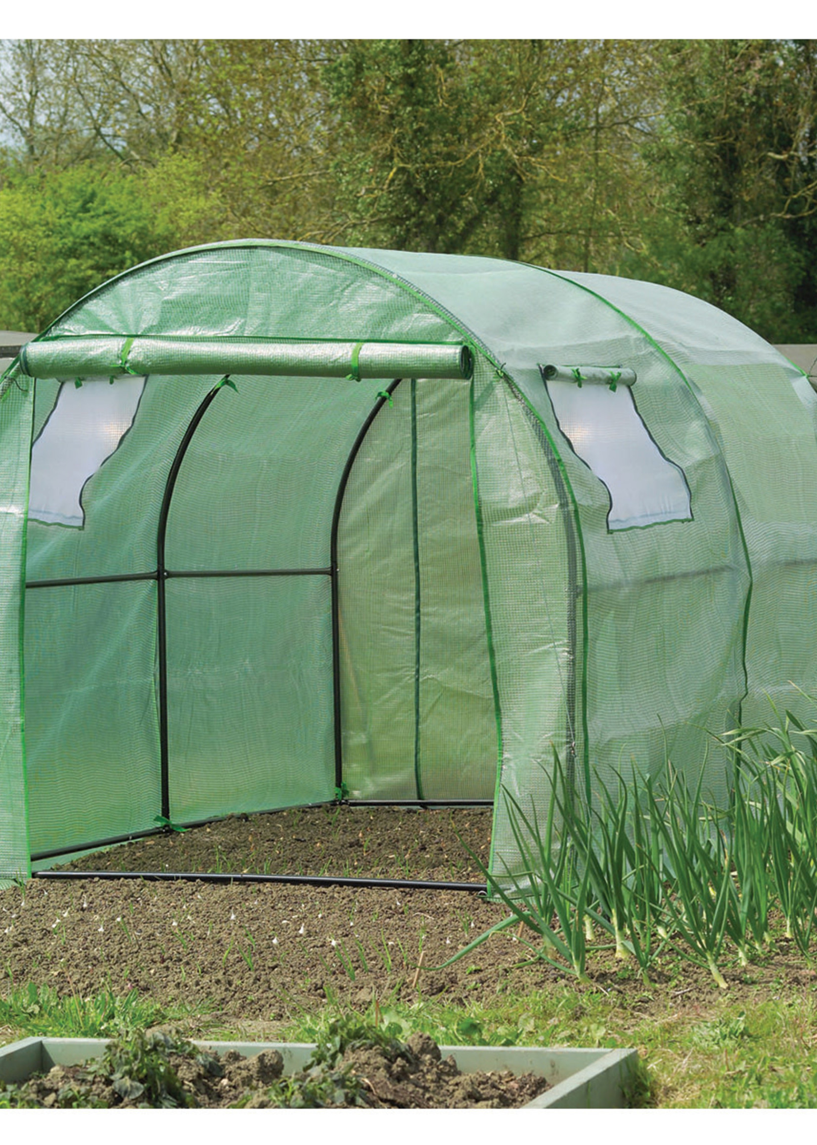 Gardman 10 x 6.5 ft Polytunnel with Covers and Windows