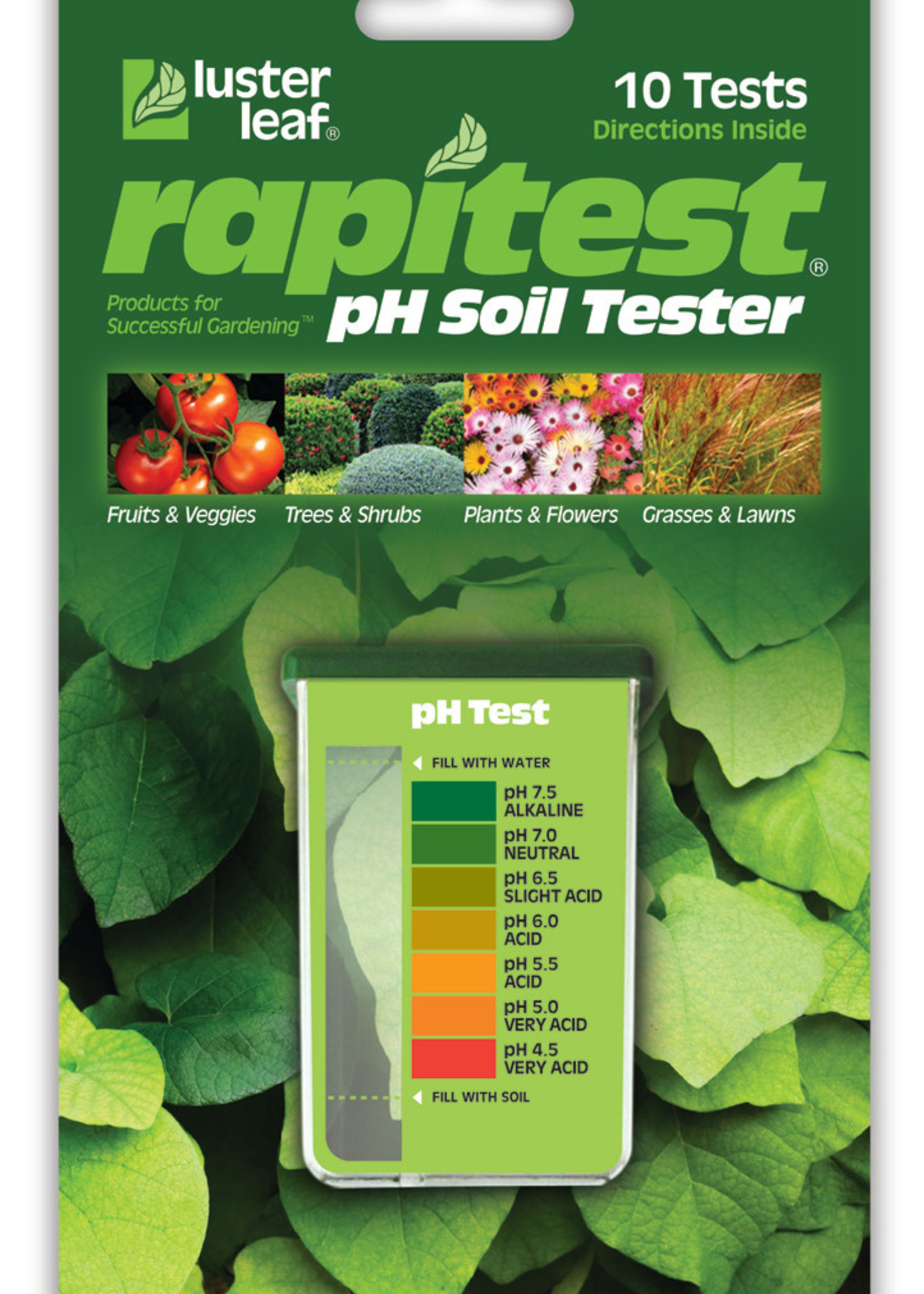 Lusterleaf Rapitest pH Soil Tester - 10 tests
