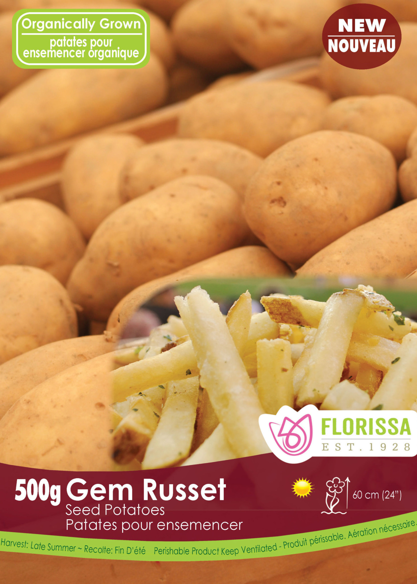 Florissa 500 g Organic GemStar Russet Potato 340-621-01