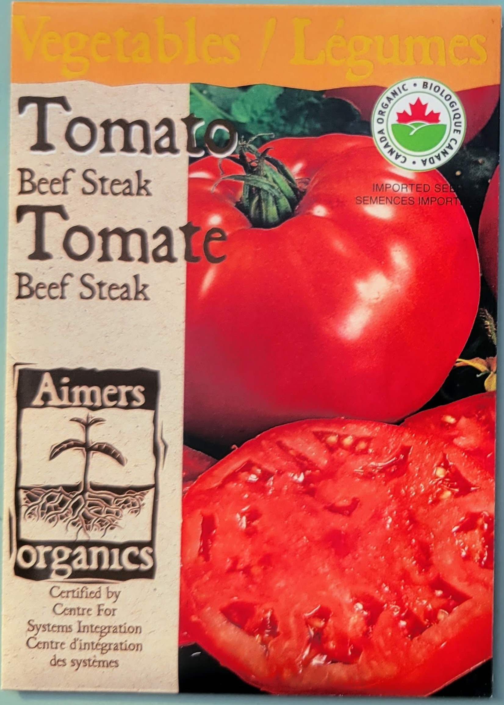 Aimers Organic Seeds Beefsteak Tomato Certified Organic