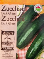 Aimers Organic Seeds Dark Green Zucchini Certified Organic