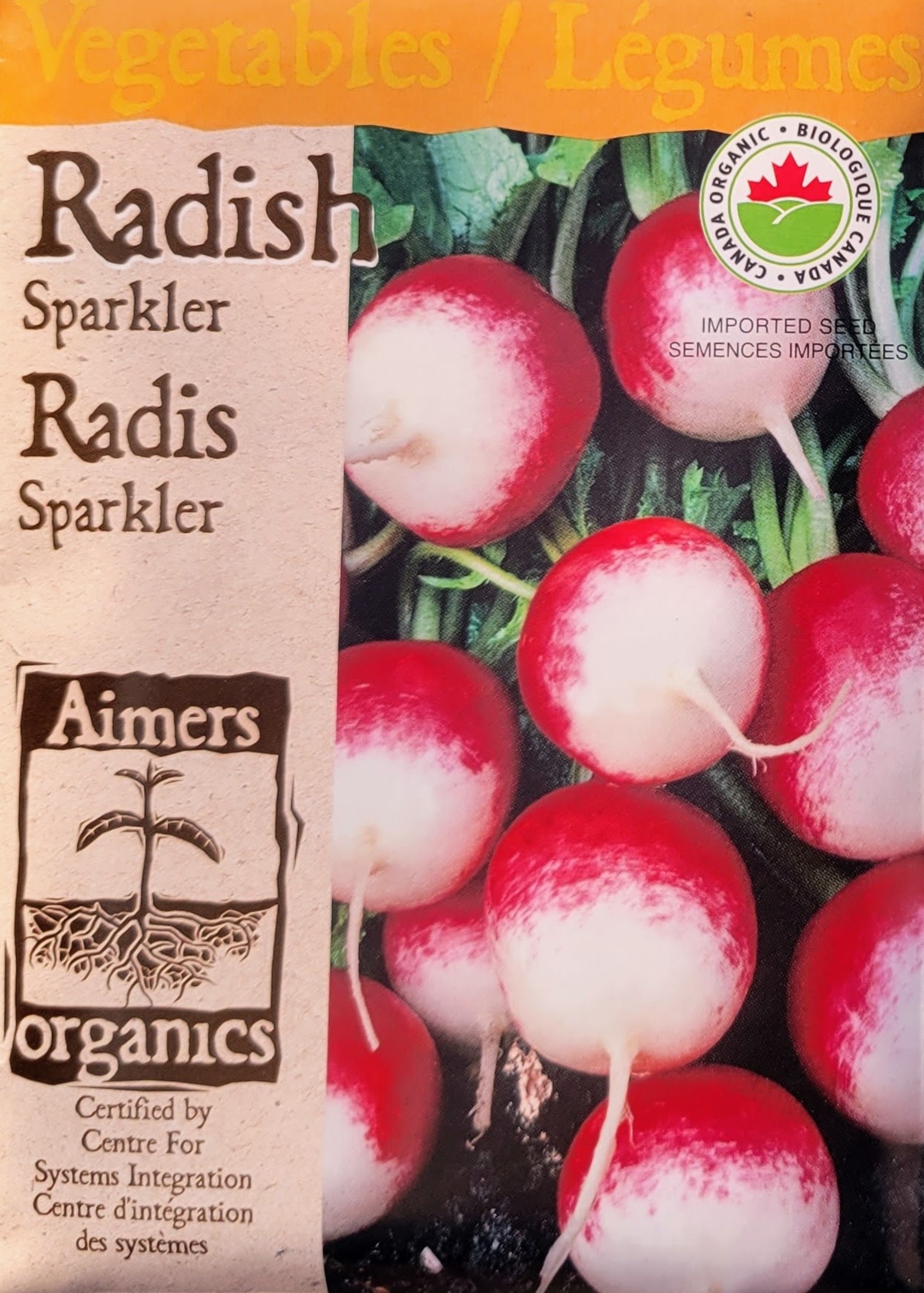 Aimers Organic Seeds Sparkler Radish Certified Organic