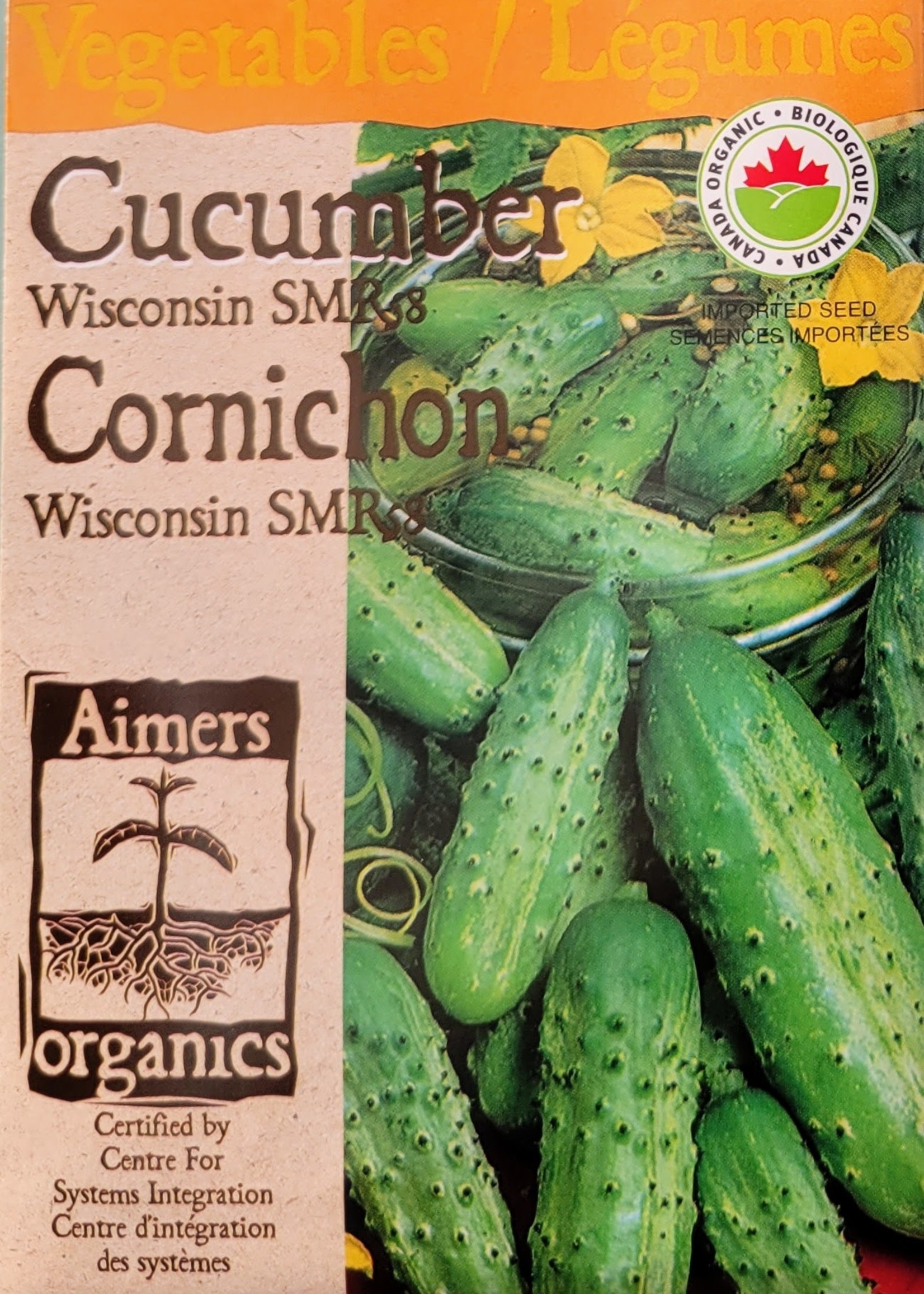 Aimers Organic Seeds Wisconsin Cucumber Certified Organic