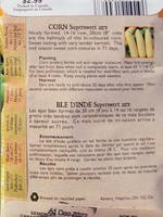 Aimers Organic Seeds Supersweet 2171 Corn Certified Organic