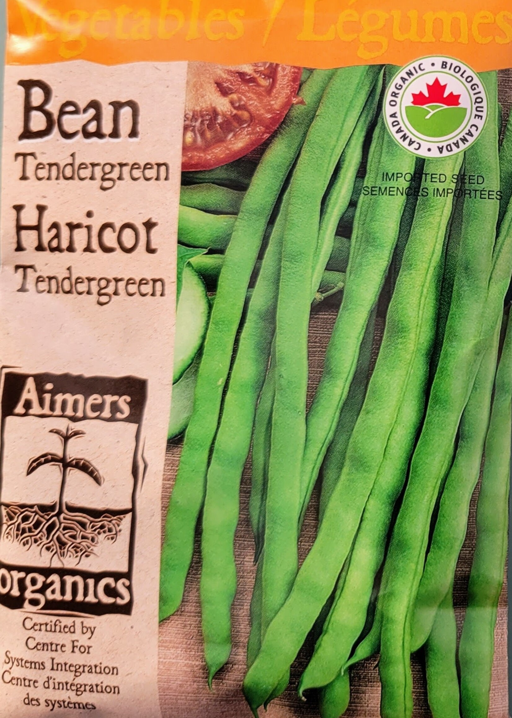 Aimers Organic Seeds Tendergreen Beans Certified Organic