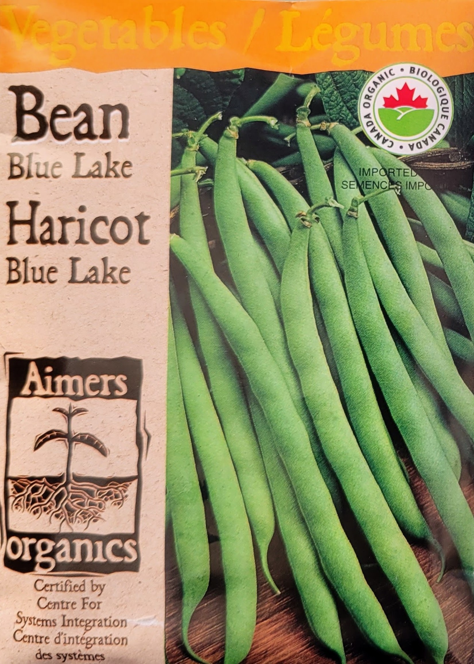 Aimers Organic Seeds Bush Blue Lake Bean Certified Organic