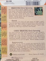 Aimers Organic Seeds Green Sprouting Broccoli Certified Organic