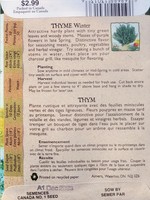 Aimers Organic Seeds Thyme Certified Organic