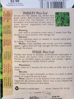 Aimers Organic Seeds Plain Single Parsley Certified Organic
