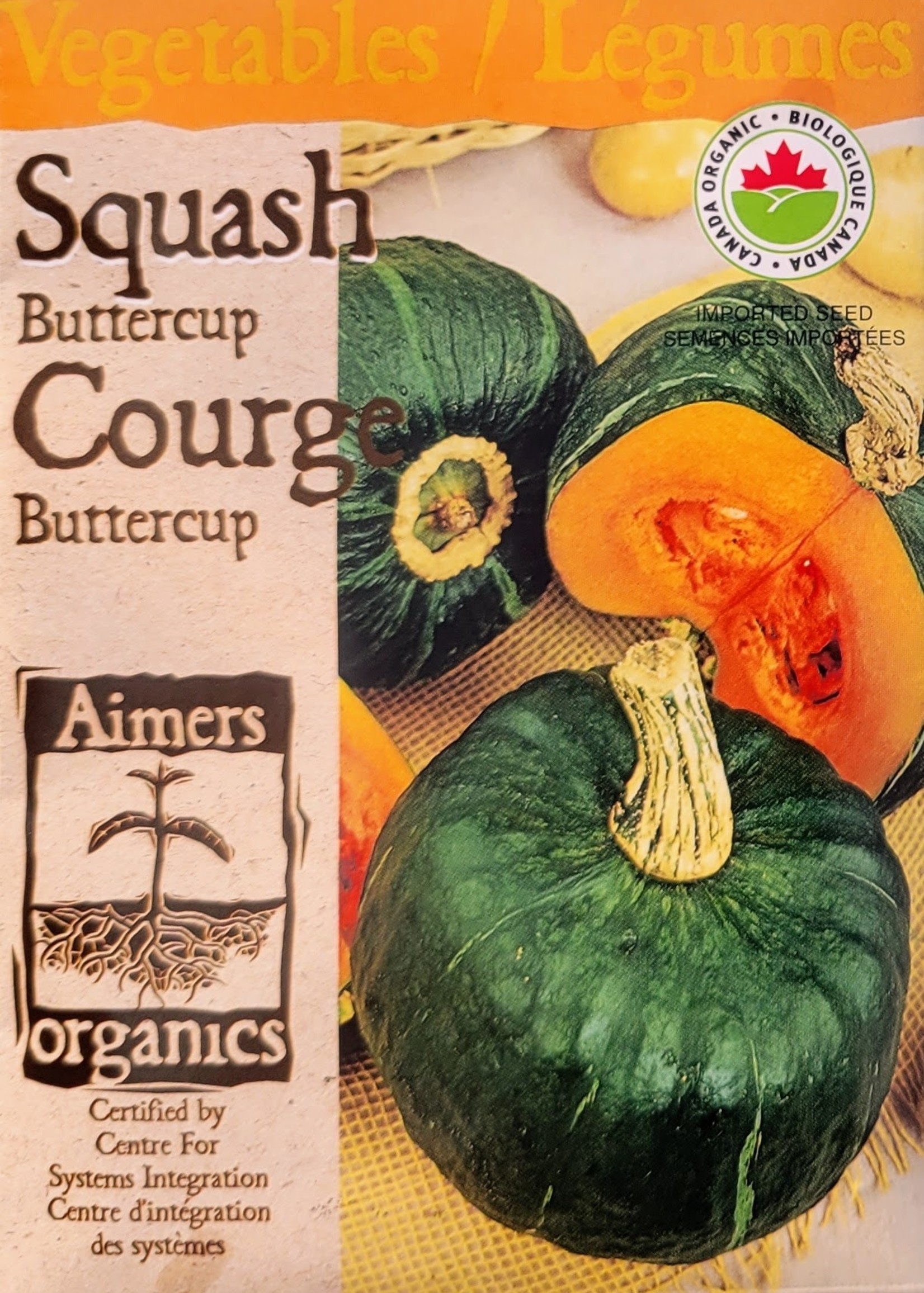 Aimers Organic Seeds Buttercup Squash Certified Organic