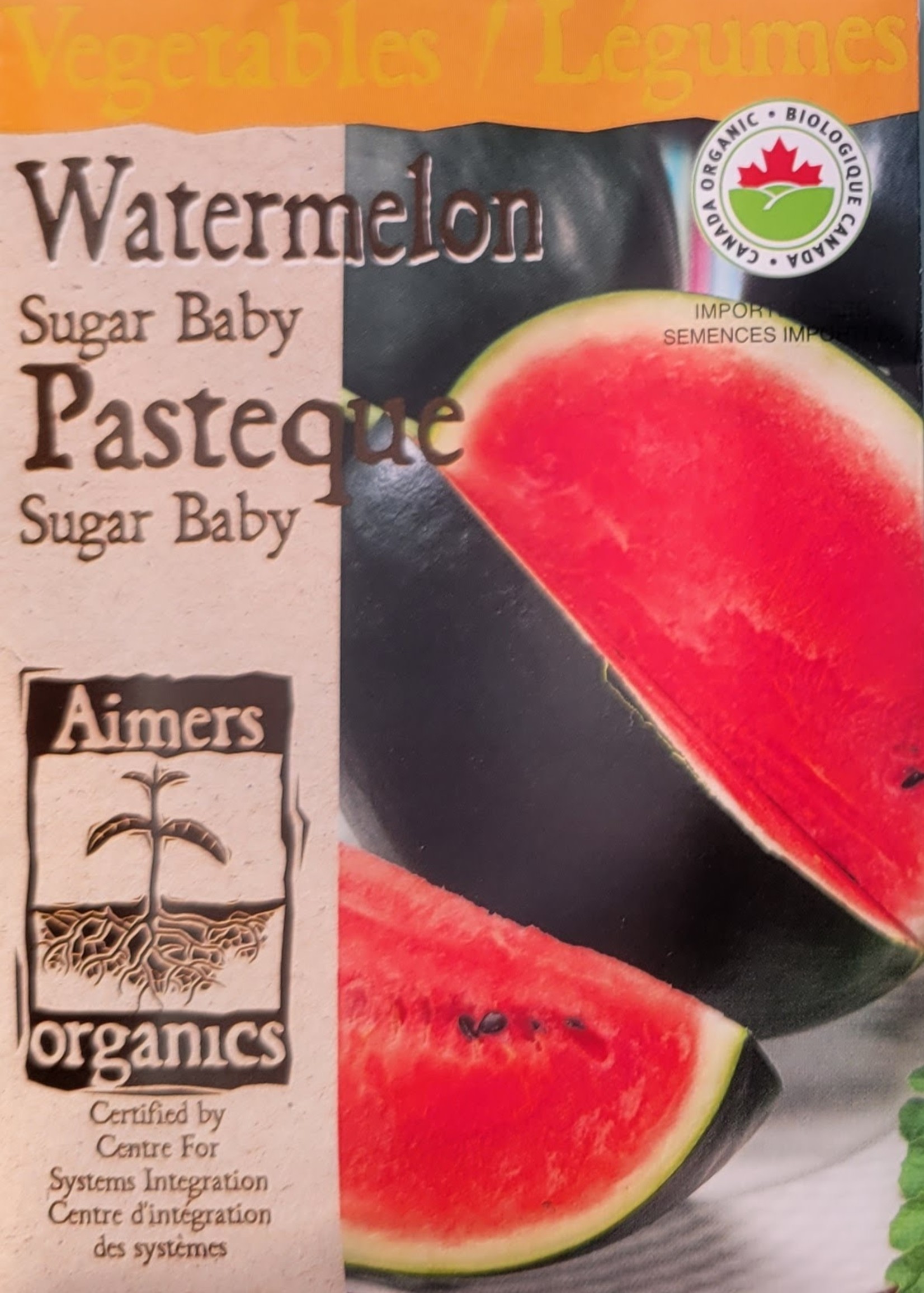 Aimers Organic Seeds Sugar Baby Watermelon Organic