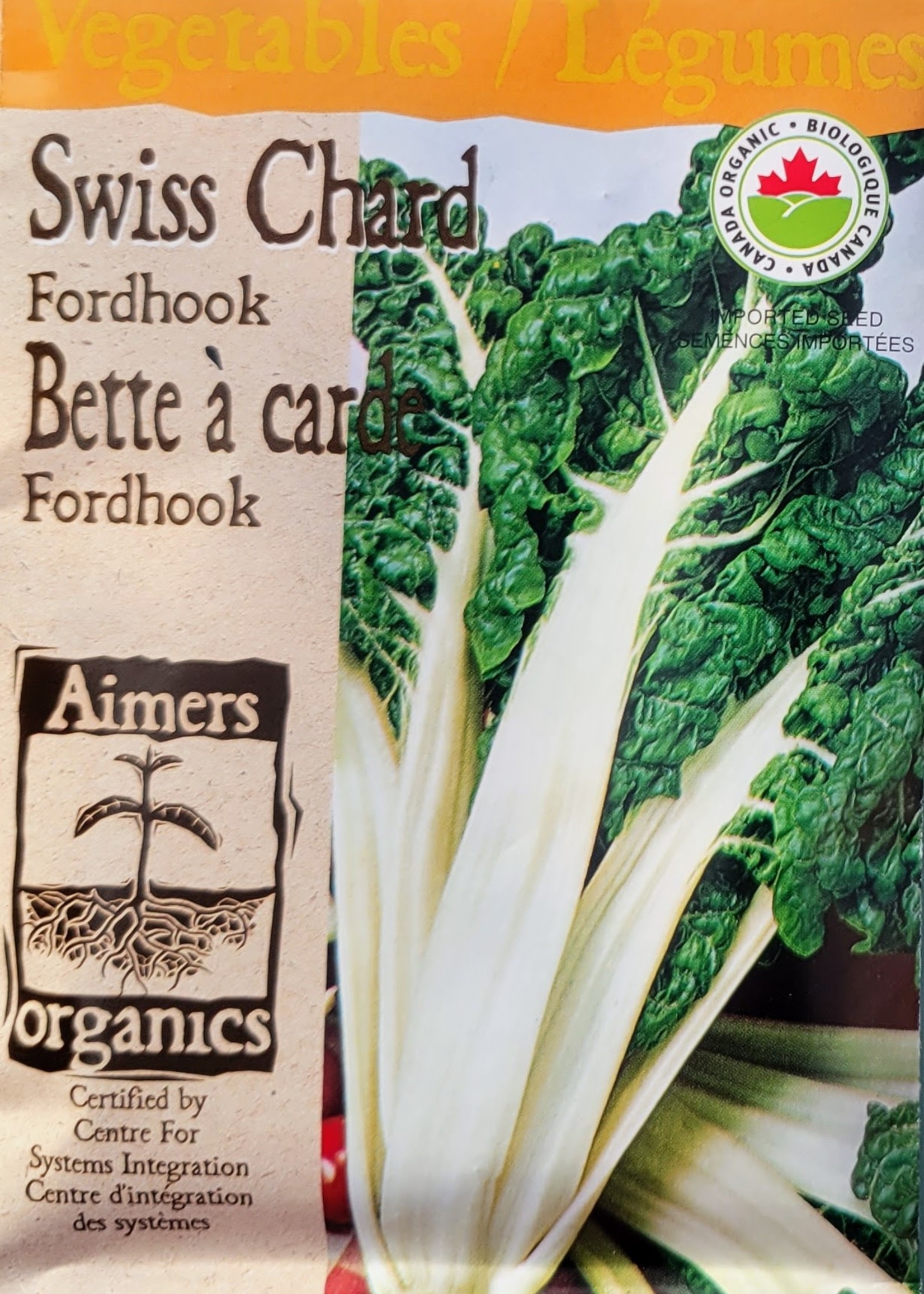 Aimers Organic Seeds Fordhook Chard Certified Organic