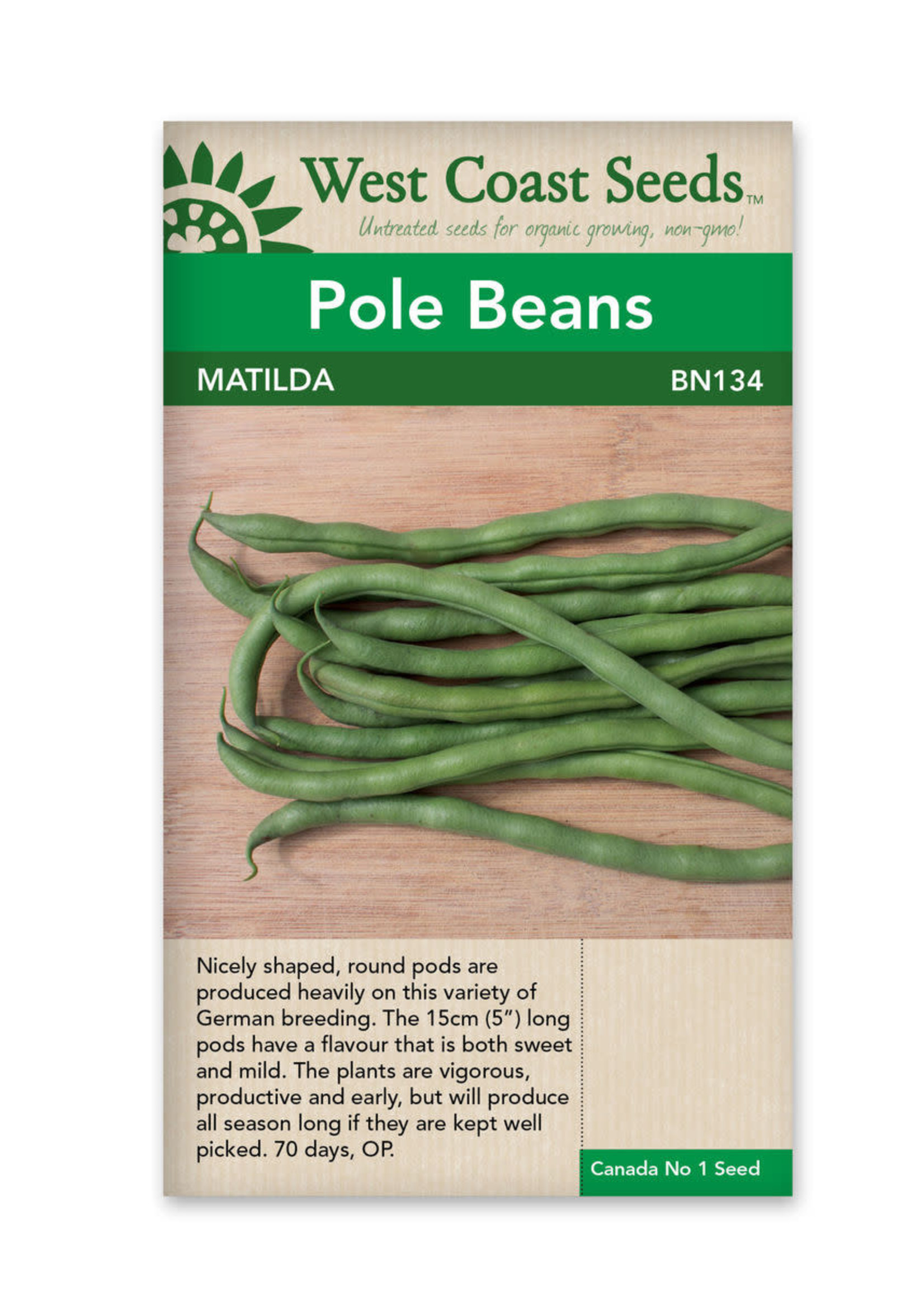 West Coast Seeds Matilda Pole Bean