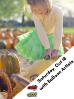 Saturday, Oct 18 Pumpkin Patch with Balloon Artists