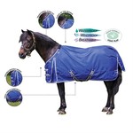 Schneider Tack Dura-Tech Viking PONY Solid Color Turnout Blanket Med Weight (220 grams)