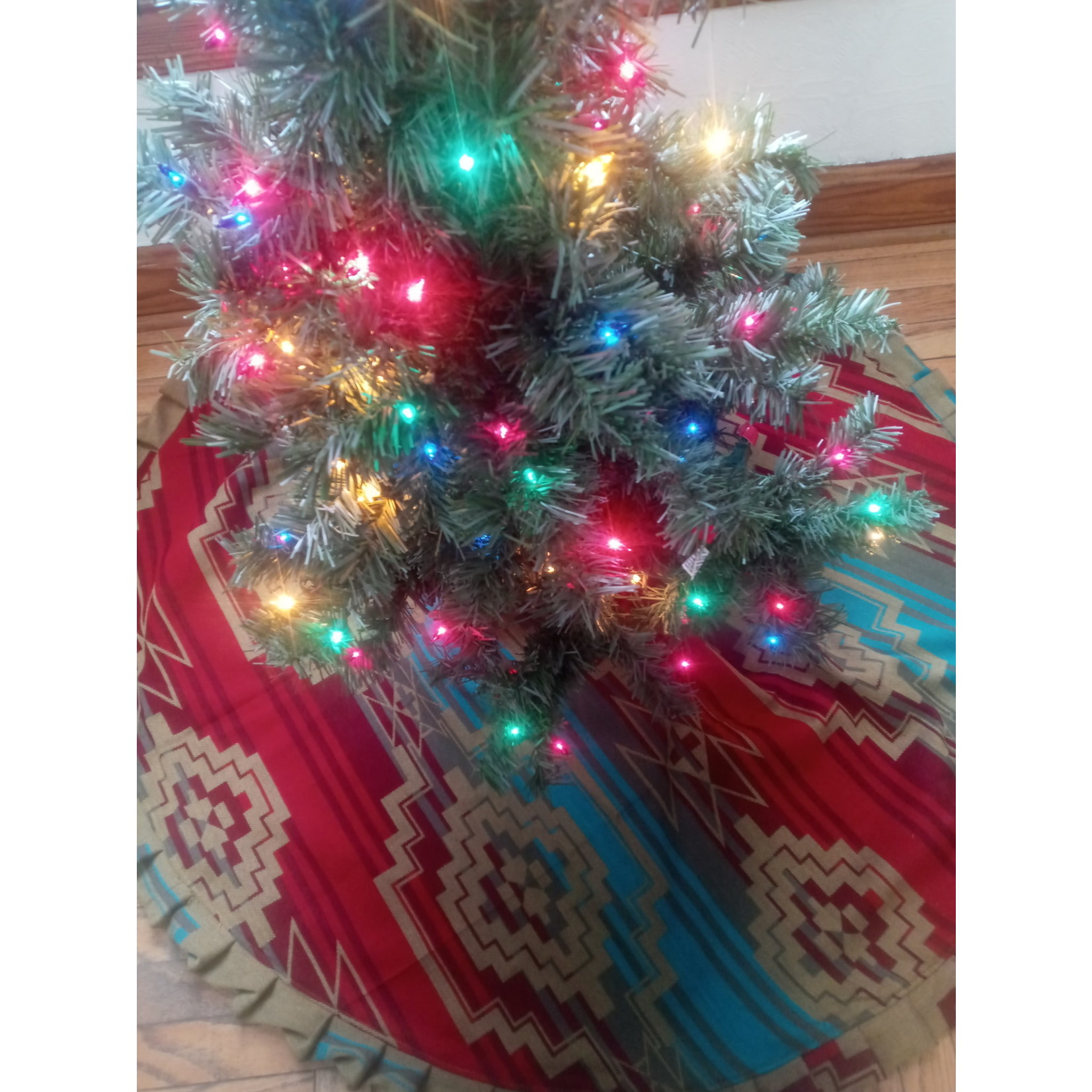 The Crooked Creek  Studio Southwest Theme Christmas Tree Skirt