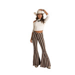 Rock and Roll Cowgirl High Rise Striped Bell Button Jeans