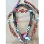 Showman Celtic Knot and Rawhide Braid Headstall Breast Collar Set