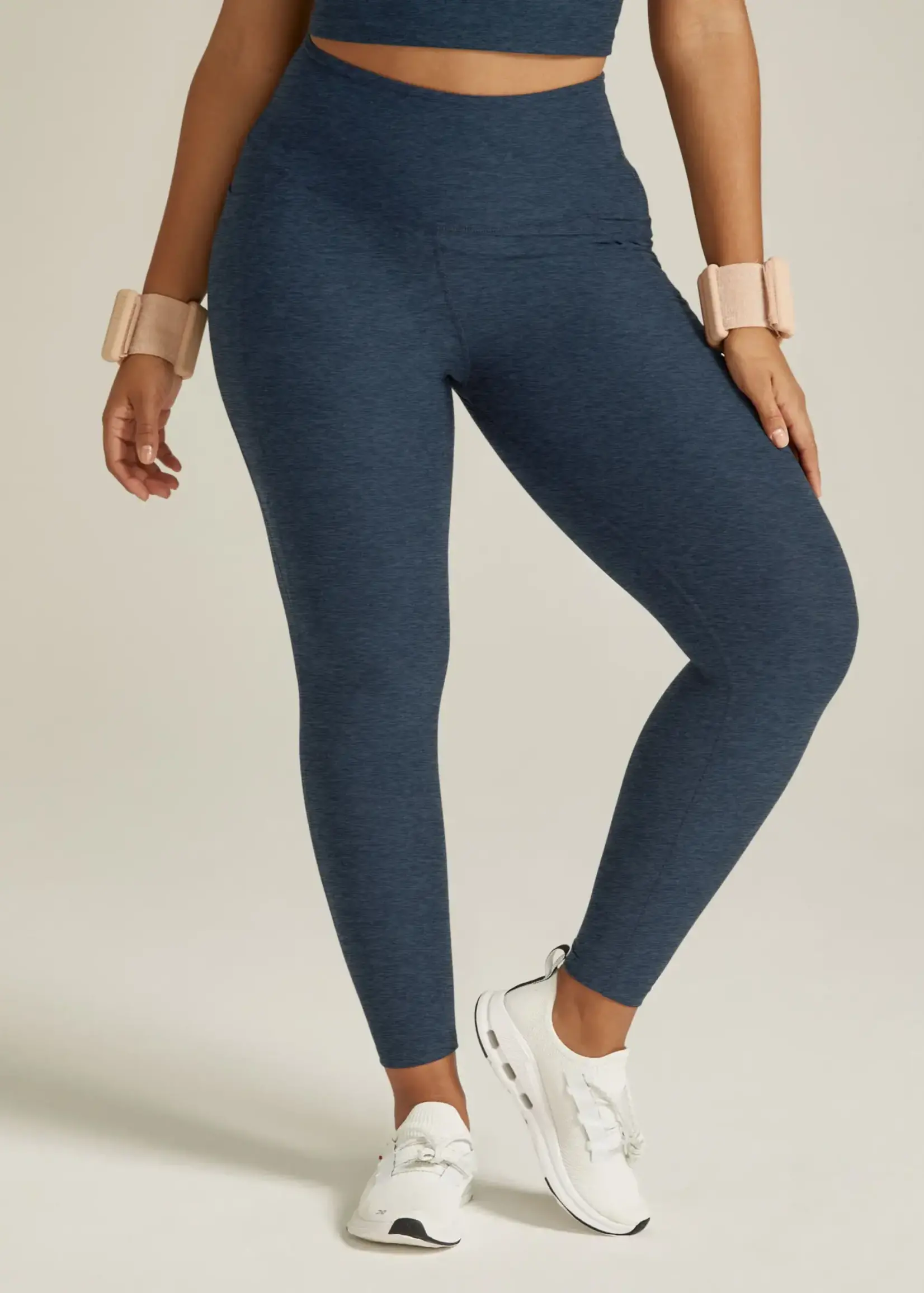 Beyond Yoga SPACEDYE OUT OF POCKET HIGH WAISTED MIDI LEGGING- Nocturnal Navy