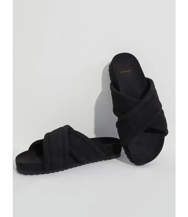 ronley quilted slides 2.0- Black