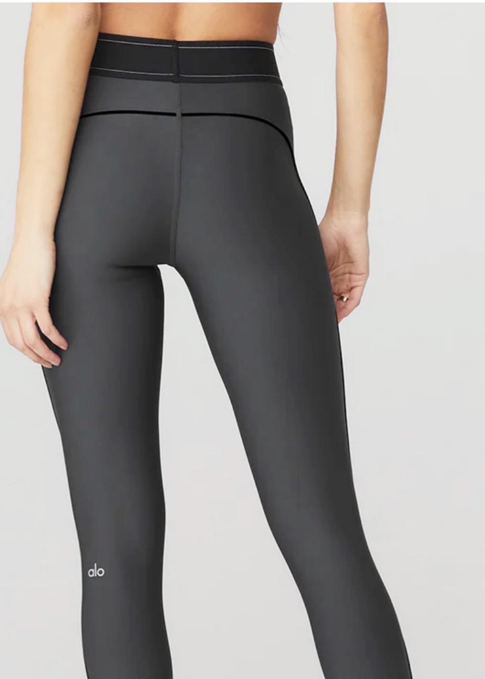 Alo Airlift High-Waist Suit Up Legging- Anthracite/Black